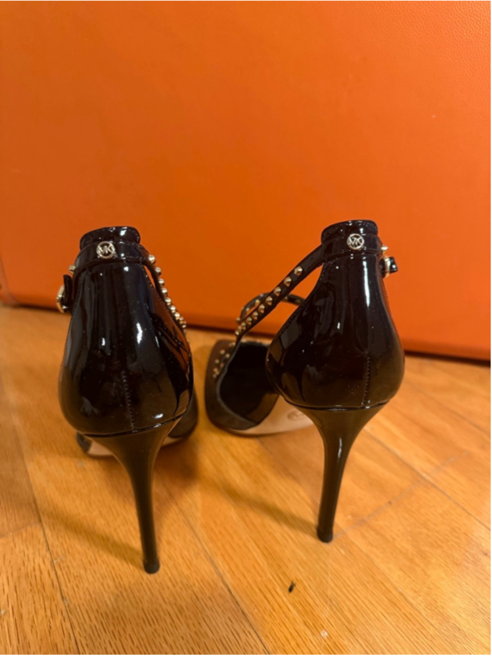 New without tags, Woman’s Michael Kors Ava Studded Pumps, Brown/Black, size 9 - Picture 4 of 6